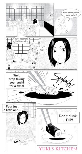 Don't use too much Soya sauce! Japanese cookery tips from Yuki's Kitchen Manga series