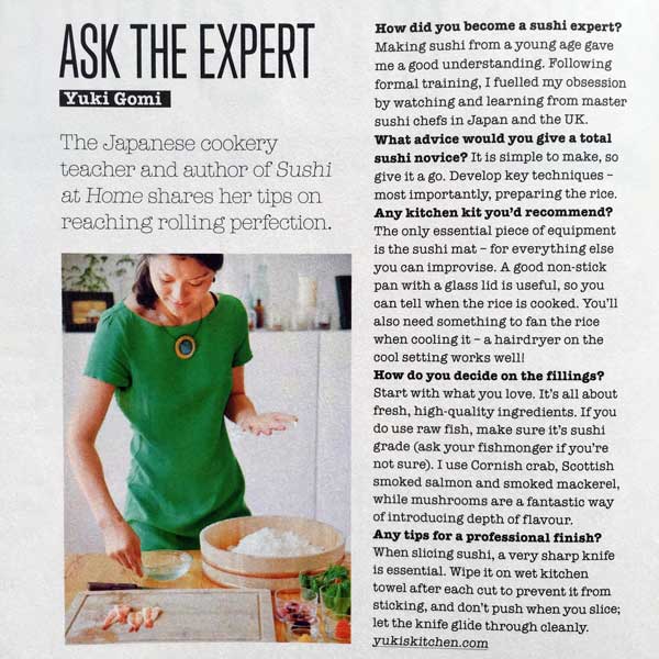 article from Jamie's Magazine about sushi rolling perfection