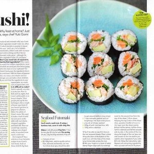 healthy sushi with yuki in top sante magazine